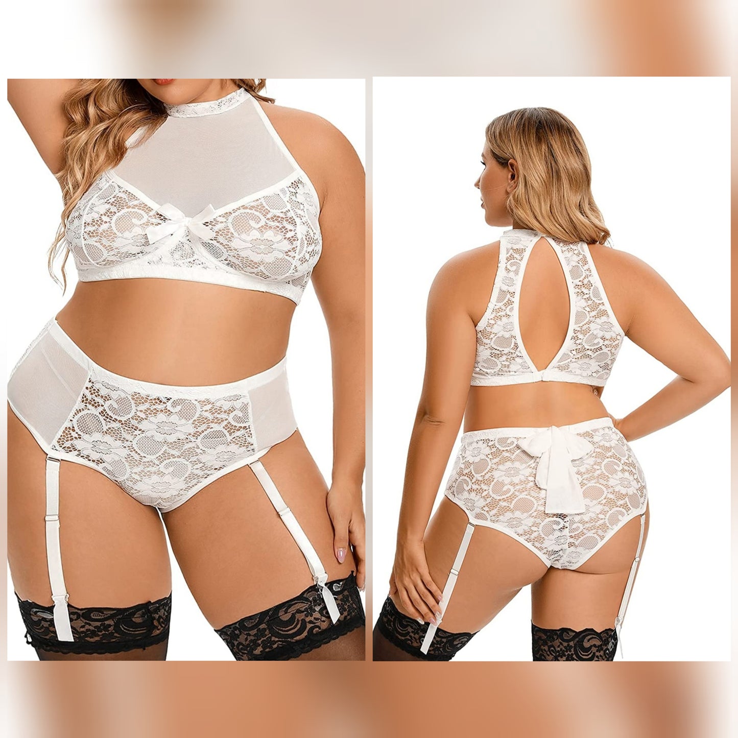 Lace 2 piece halter