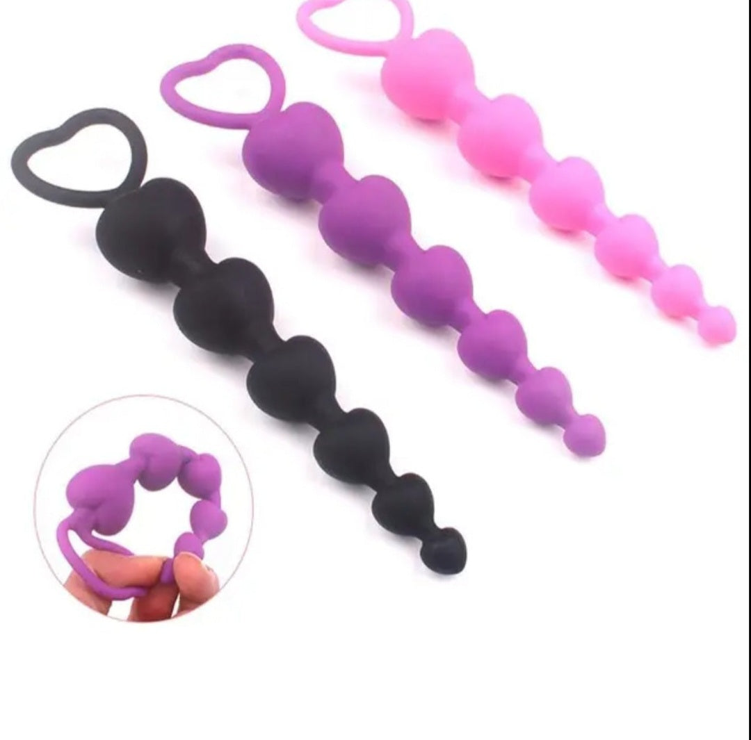 Heart anal beads
