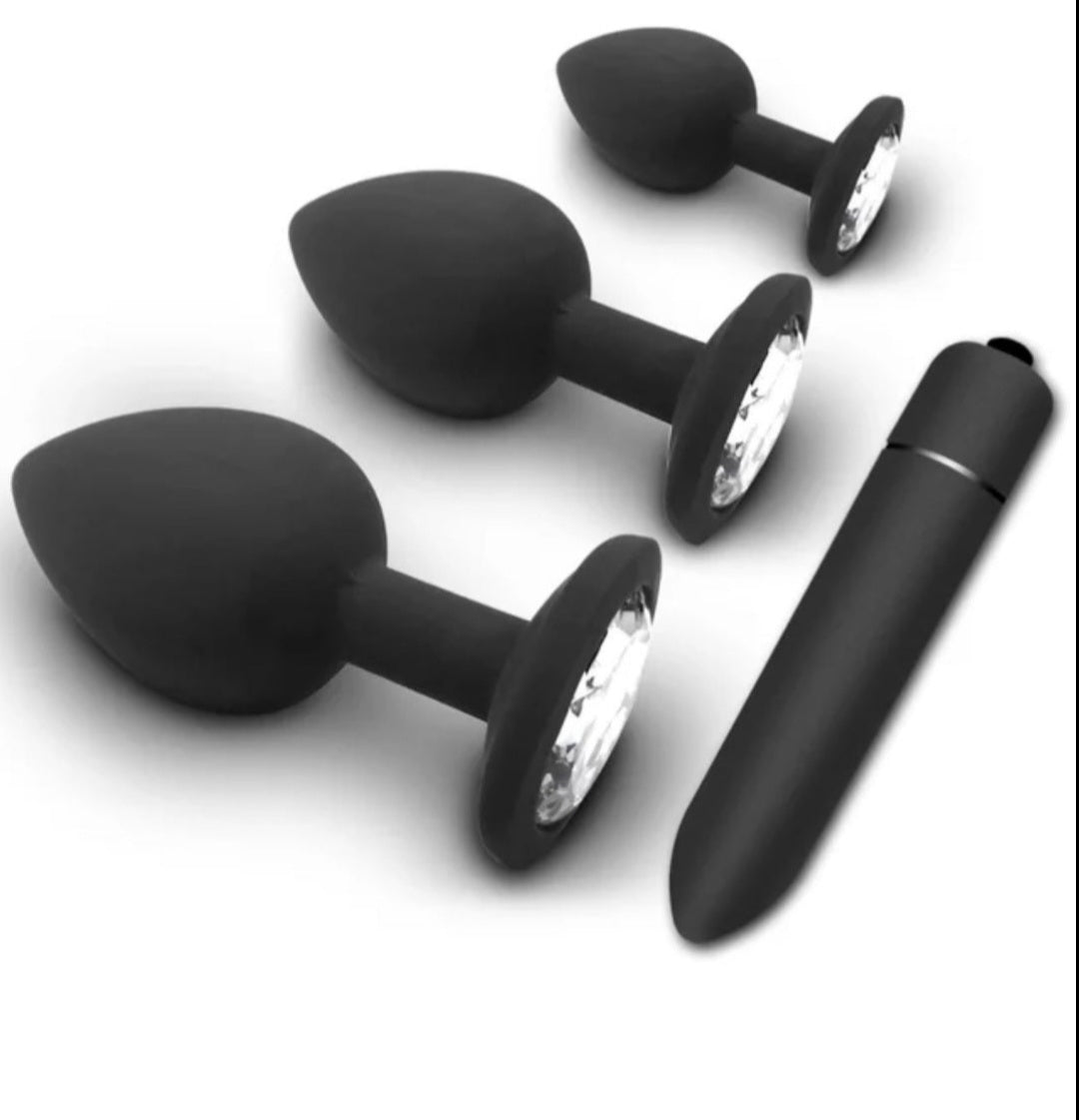 Vibrating anal plug set