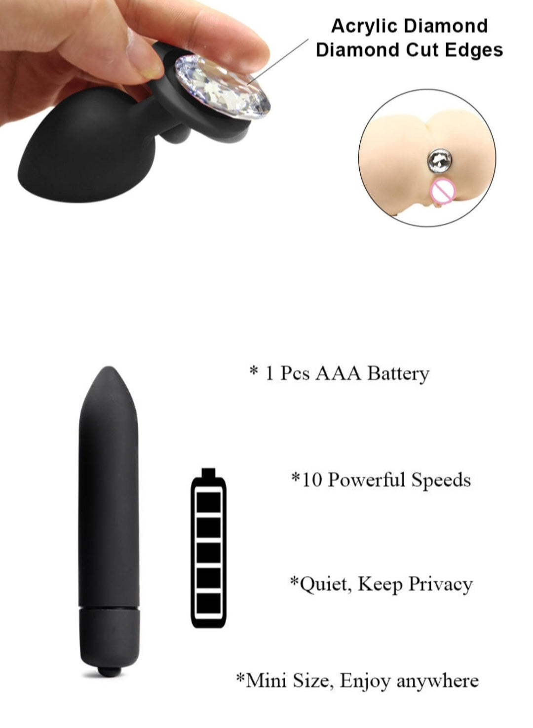 Vibrating anal plug set